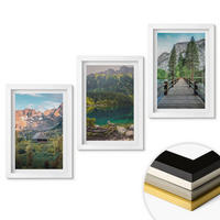 WANDBILDER 3er-Set - 20x30 cm Weißer Rahmen - Berglandschaft See Brücke - Weiß, Kunststoff (20/30cm) - ArtPrintCave