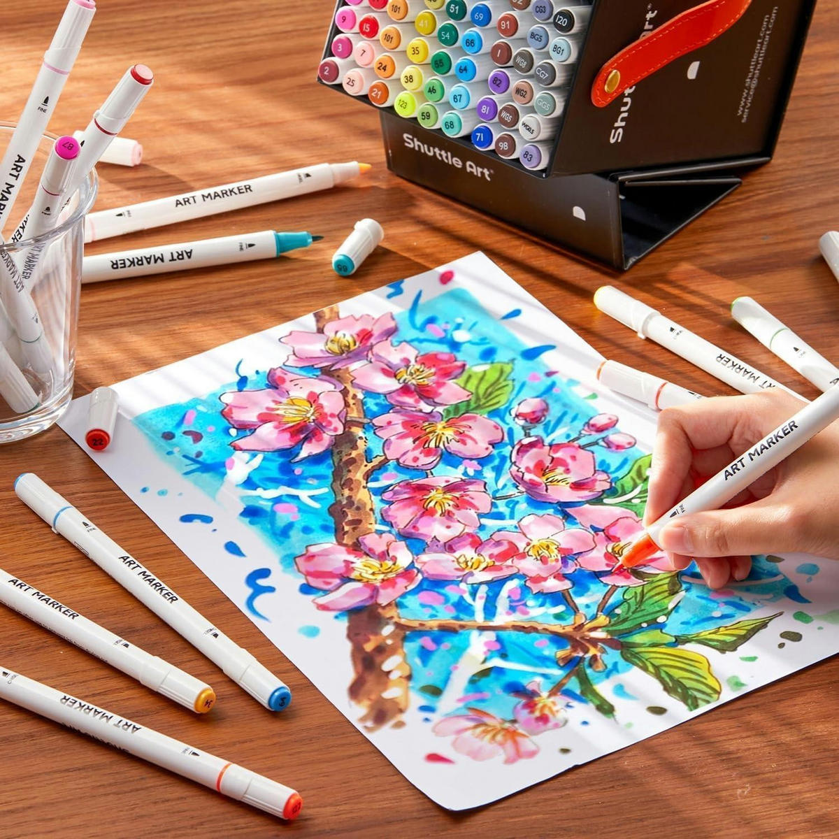 MARKER Set 61 Farben mit Blender - Multicolor, Kunststoff (10/10/15cm)