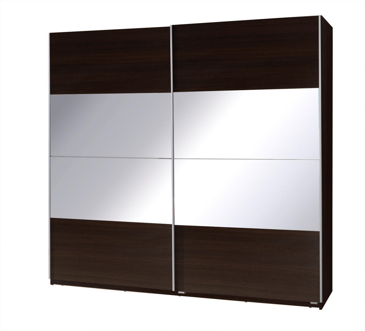 SCHIEBETÜRENSCHRANK - Kleiderschrank Corse 2 Wenge - Wengefarben, Holzwerkstoff (255/211/63cm) - Möblo