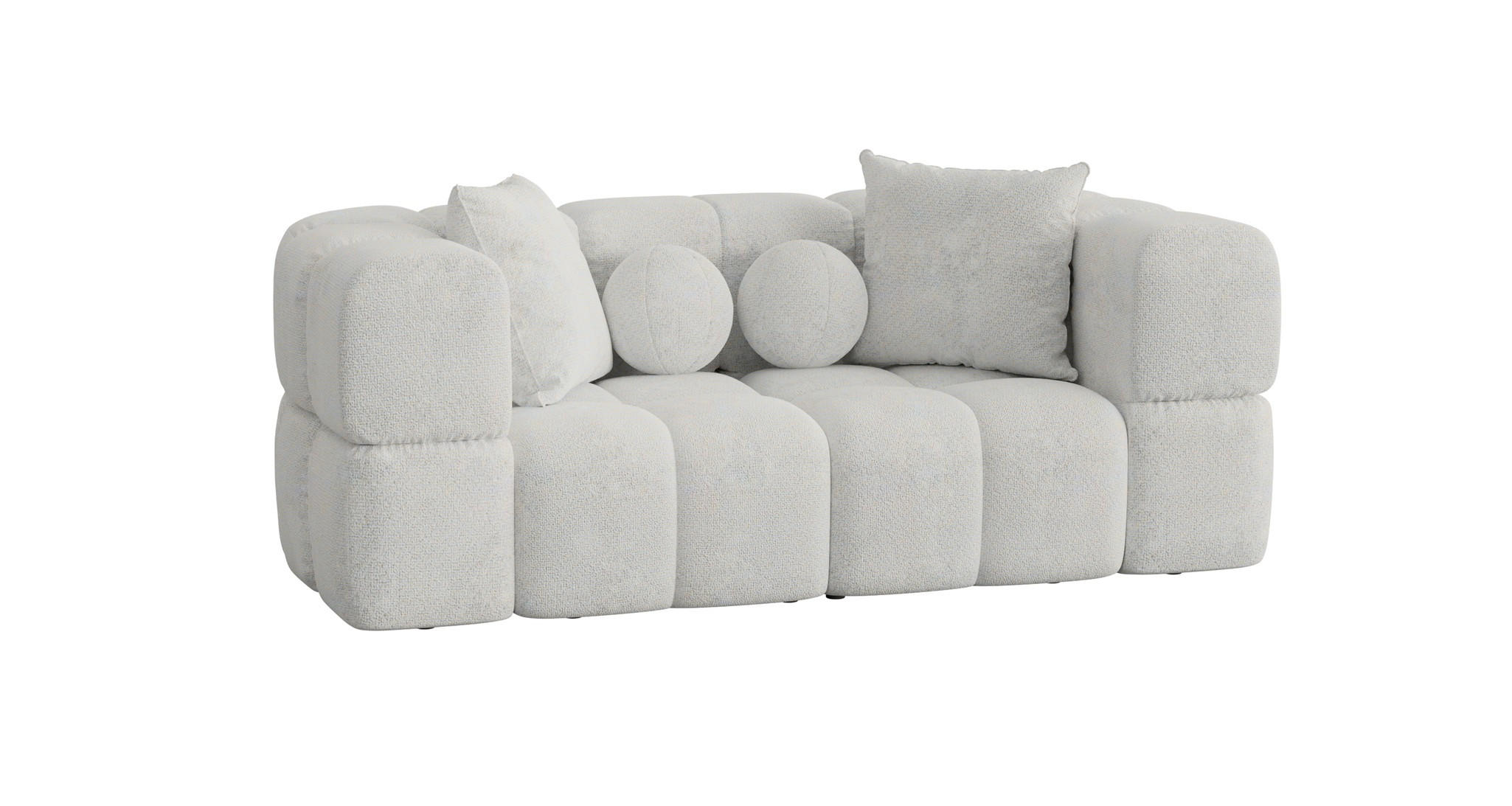 SOFA 2-sitzer Vega - Weiß, Holzwerkstoff/Textil (200/77/103cm) - Fun Möbel