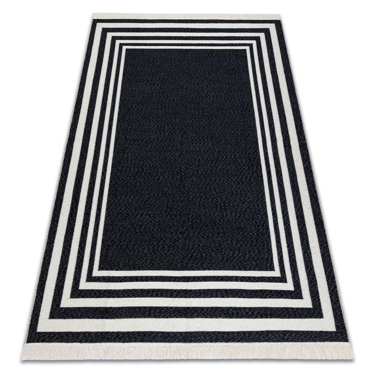 TEPPICH TWIN 140/190 cm - Schwarz, Textil (140/190cm) - rugsX