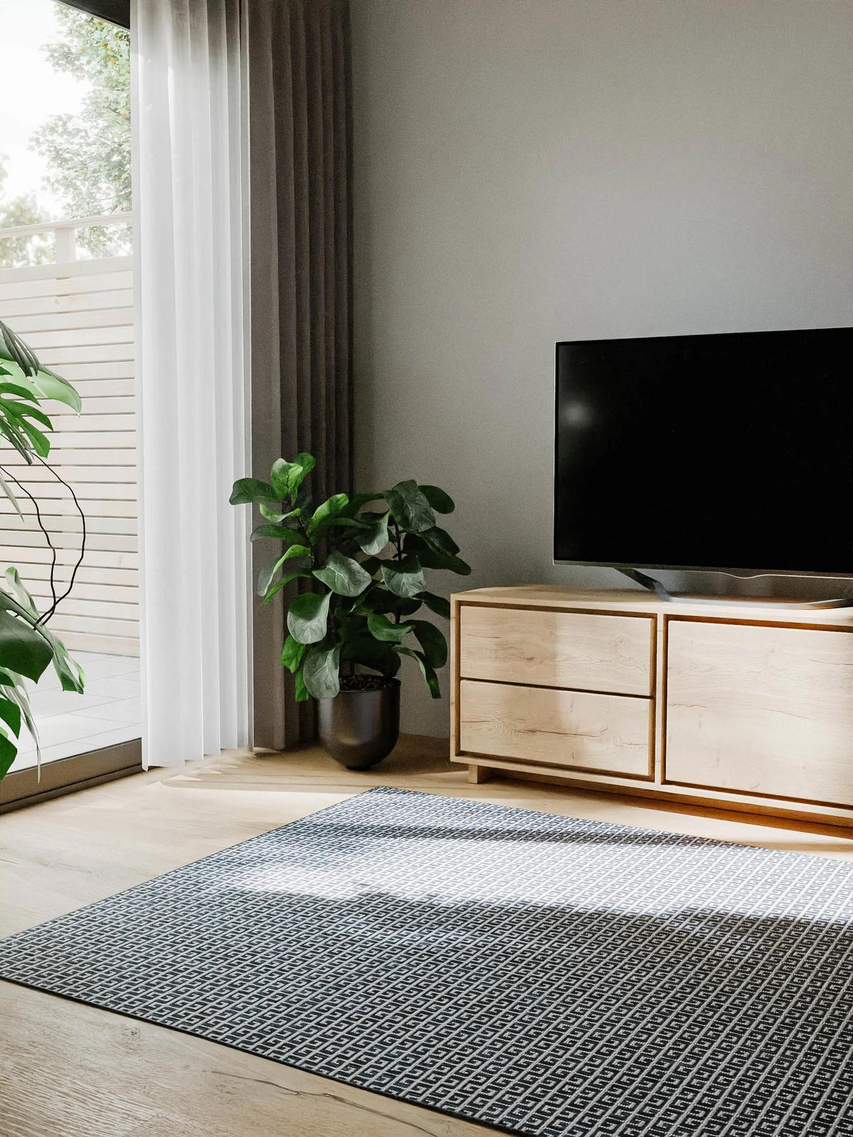 VNITŘNÍ a venkovní koberec Lou Modrá 140x200 cm - modrá, plast/umělá hmota (140/200cm) - benuta