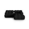 ECKSOFA modular rechts Bellis aus 3D-Stoff schwarz 3 Sitzplätze - Schwarz, Textil (155/188cm) - Micadoni