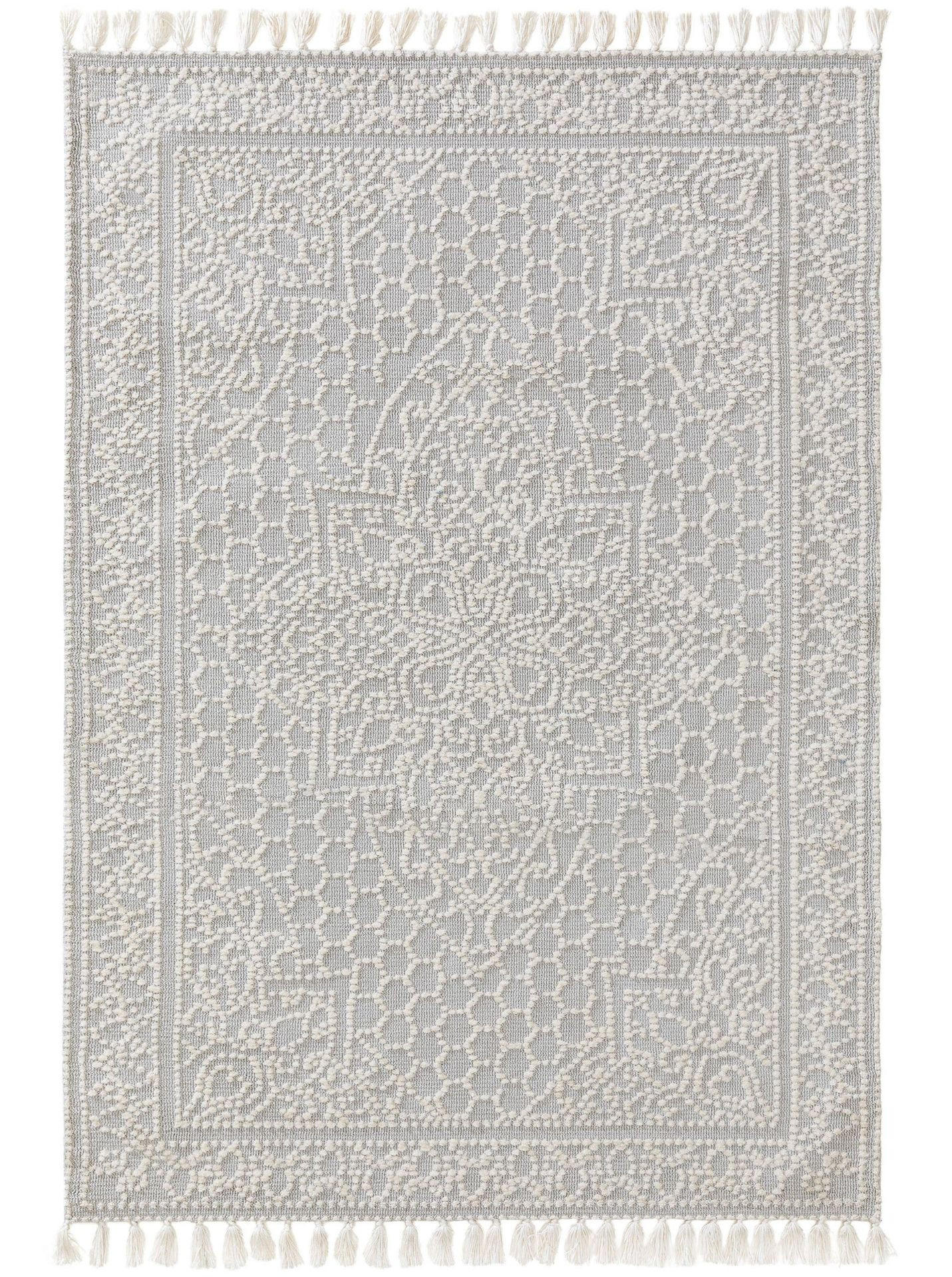 TEPPICH Elias Grau 160x230 cm - Grau, Textil (160/1cm) - KUNSTLOFT