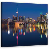 WANDBILD städte und architektur blau - Blau, Textil (50/50cm) - Feeby