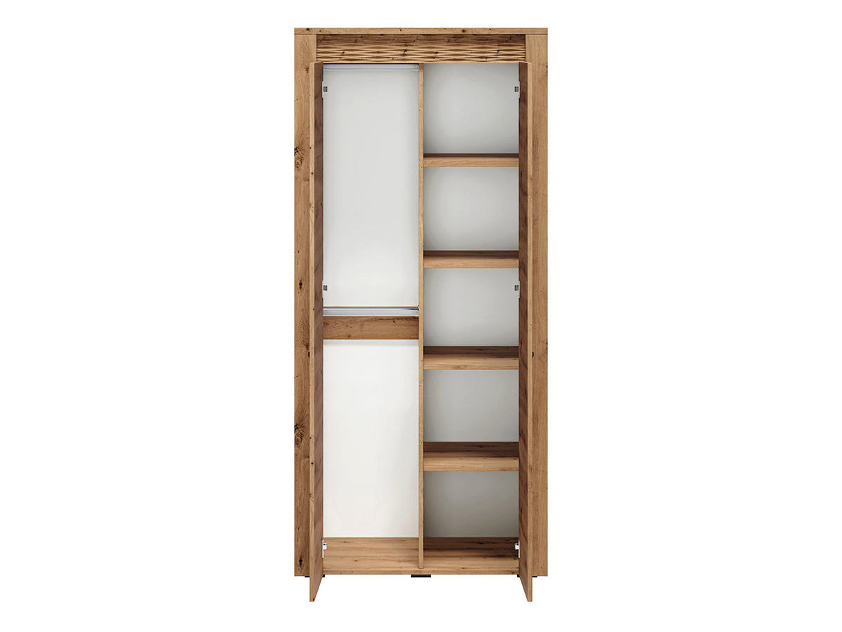 KLEIDERSCHRANK – 92 cm – Artis – Eiche Artisan - Eiche Artisan, Holzwerkstoff (92/200/55cm) - hi-markt