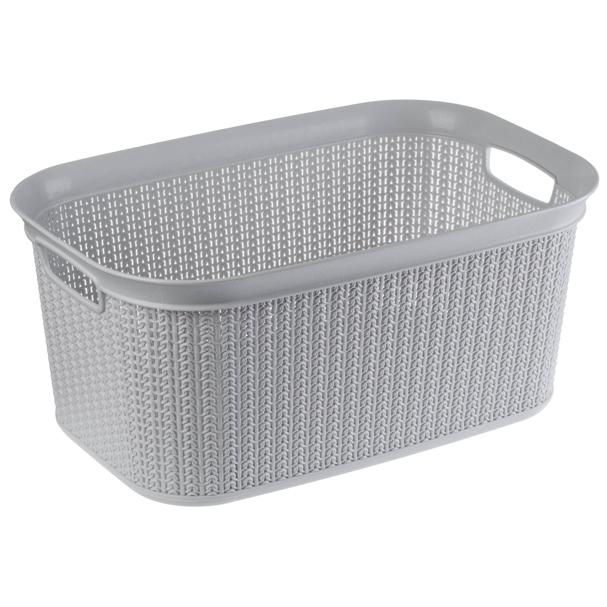 KADAX Wäschekorb, Wäschebehälter, 27L - Hellgrau, Kunststoff (50.5/33/22.5cm) - KADAX