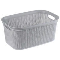 KADAX Wäschekorb, Wäschebehälter, 27L - Hellgrau, Kunststoff (50.5/33/22.5cm) - KADAX