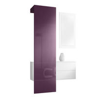 GARDEROBE Carlton Paneel in Brombeer Hochglanz - Brombeere, Holzwerkstoff (105/193/35cm) - Vladon