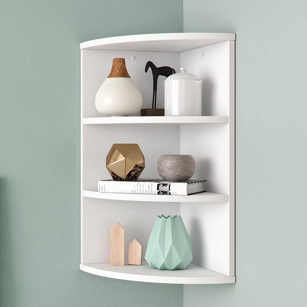 ECKREGAL Ecki Weiß 30 x 60 cm - Weiß, Holzwerkstoff (30/60/30cm) - Vicco