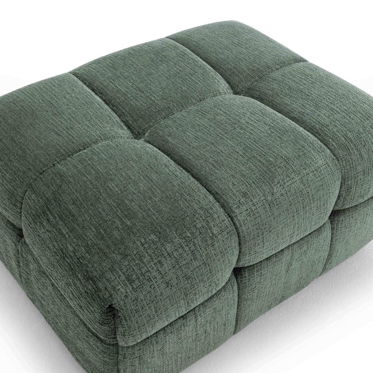HOCKER, Grün - Grün, Textil (72/45/91cm) - Oviala