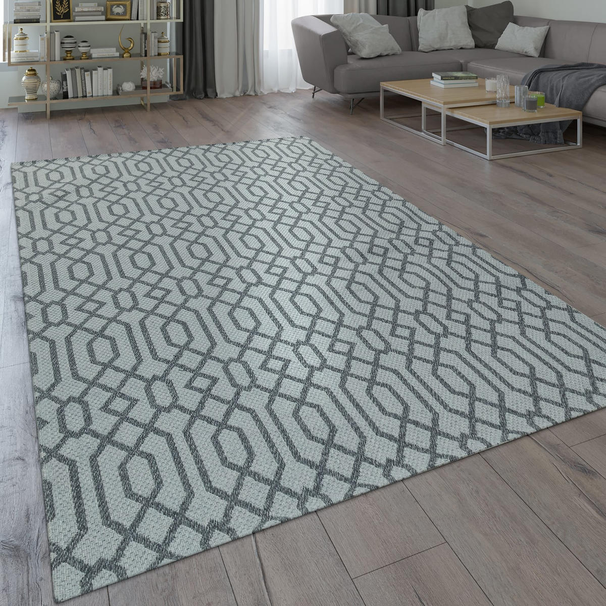 KURZFLORTEPPICH 80/150 cm Varadero 462 - Grau, Naturmaterialien (80/150cm) - Paco Home