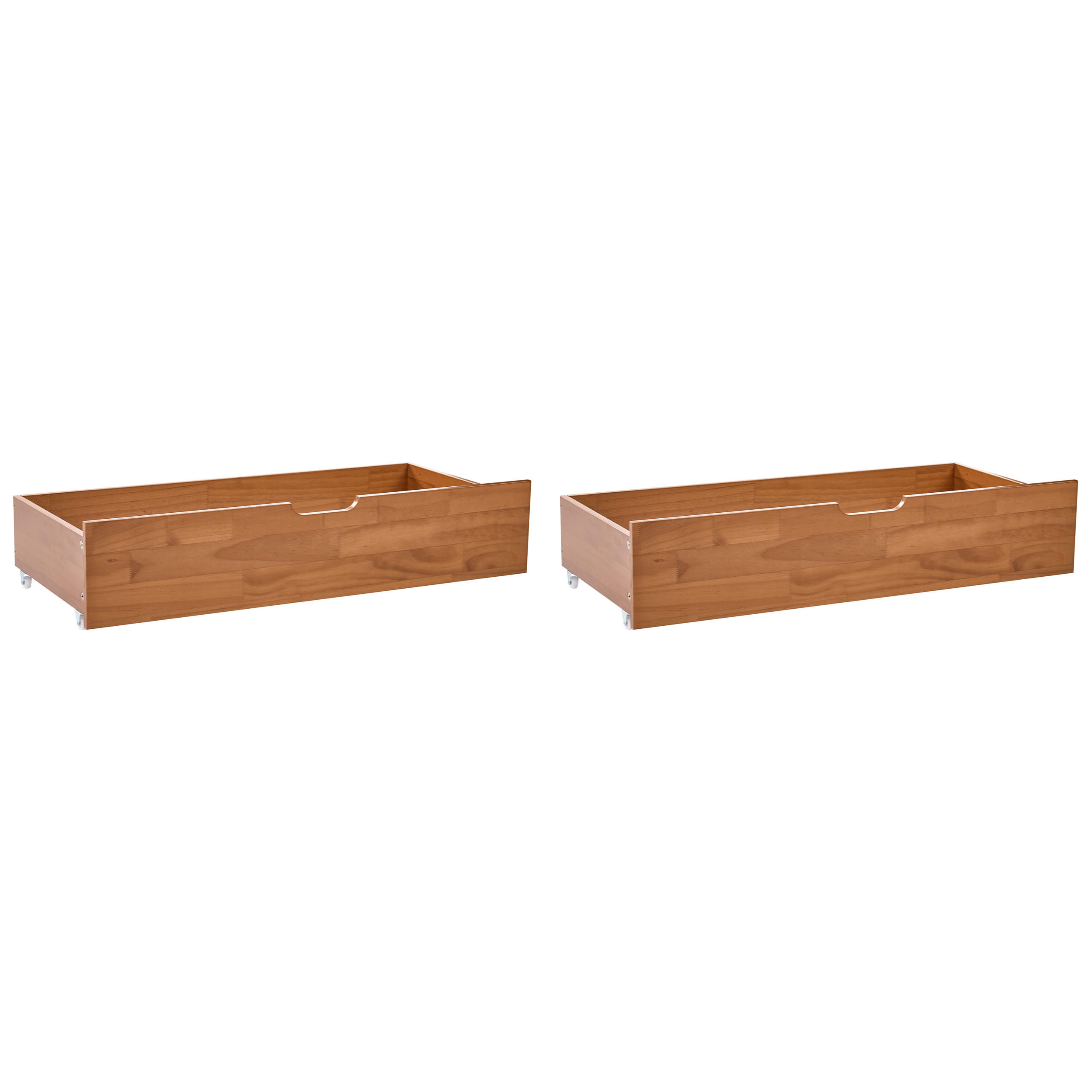BETTSCHUBLADE 2er Set Braun Epaney - Braun, Holzwerkstoff - Beliani
