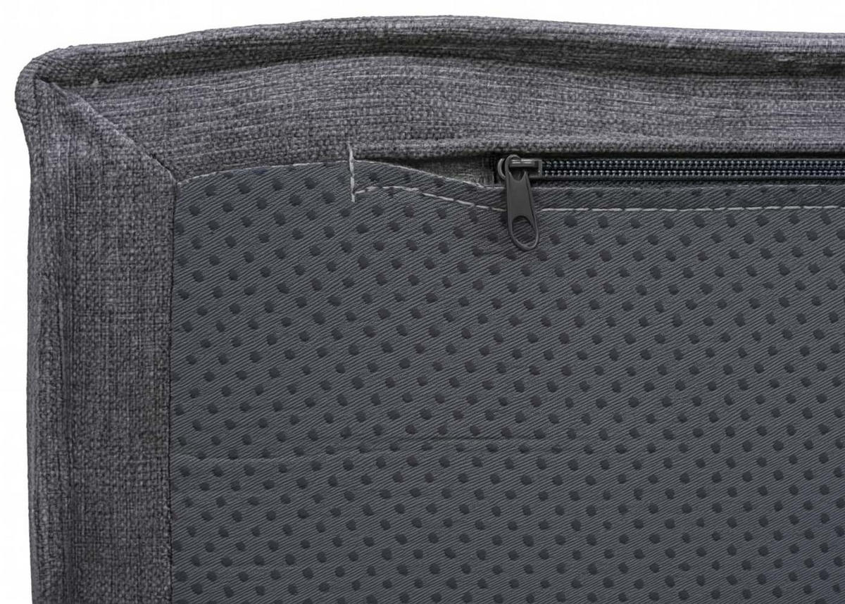 2MÍSTNÁ POHOVKA Šedá - šedá, textil (194/63/97cm) - MCW