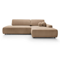 ECKSOFA 275 cm mit Schlaffunktion Orea O, Rechts, Braun - Braun, Holz (164/276cm) - Emporius