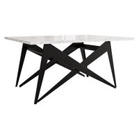 2-IN-1 COUCHTISCH UND ESSTISCH Xena - Schwarz/Weiß, Holzwerkstoff/Metall (70/90/45cm) - MIRJAN24