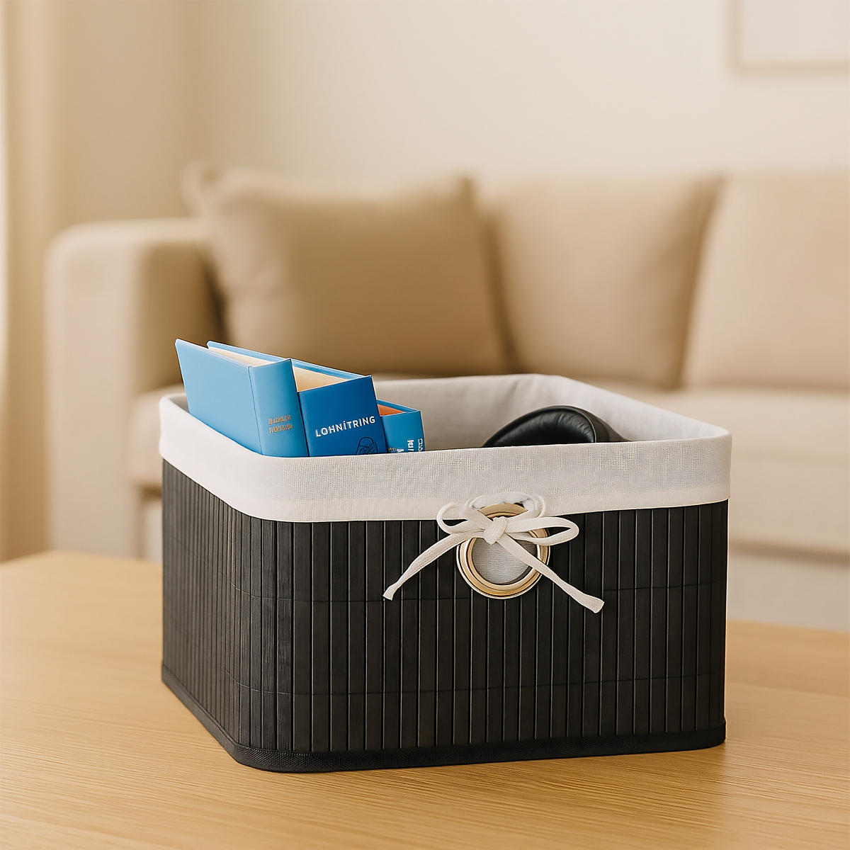 SÚPRAVA úložných košov - viacfarebná, kov/drevo (31/20/31cm) - Relaxdays