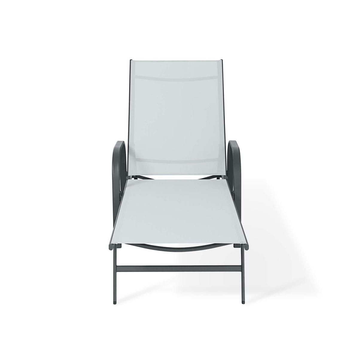 SONNENLIEGE Hellgrau 195/95/69 cm - Hellgrau, Metall (195/94/69cm) - Mobili Rebecca
