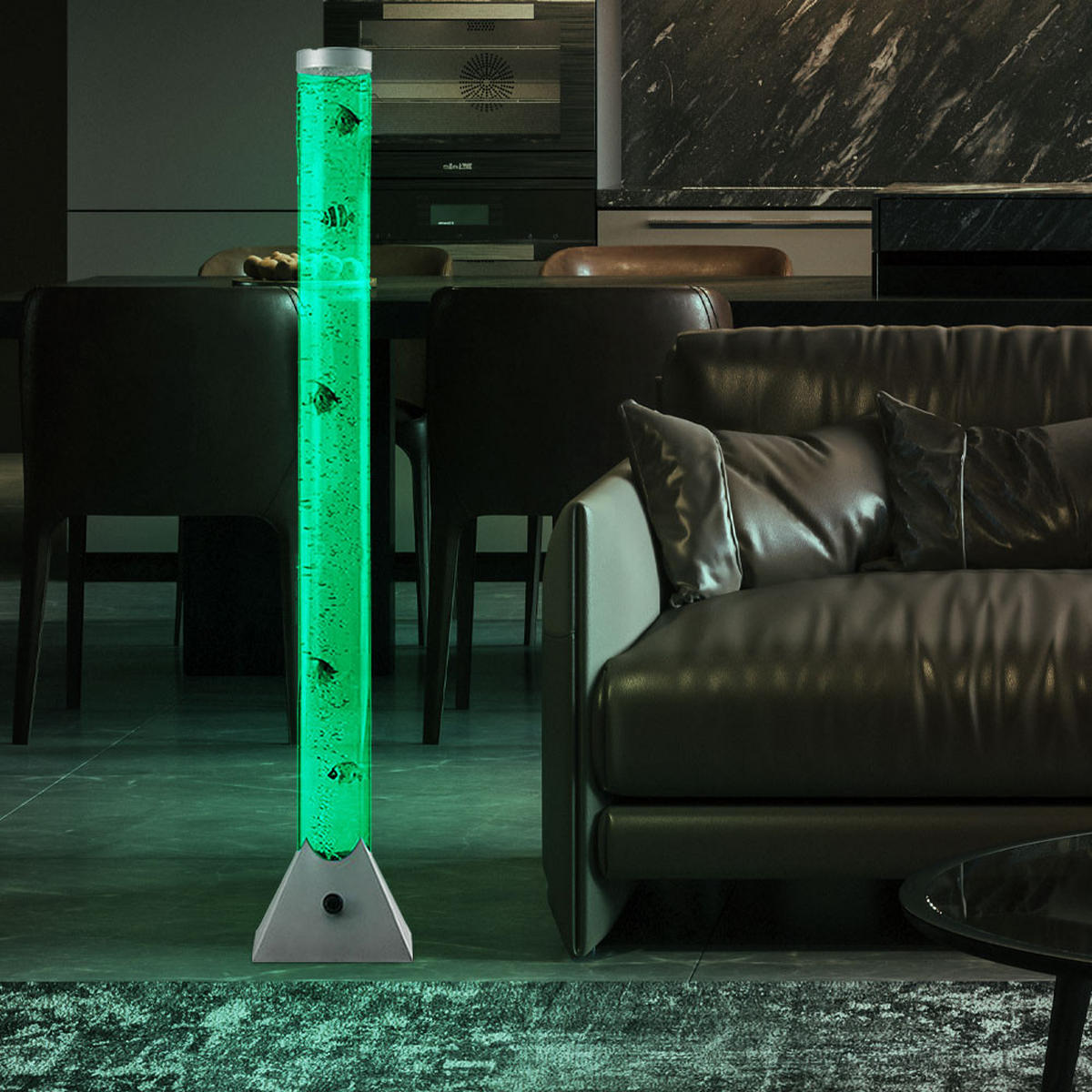 LED STEHLEUCHTE Aqua Bunt - Multicolor, Kunststoff (22/22/120cm) - Nowa