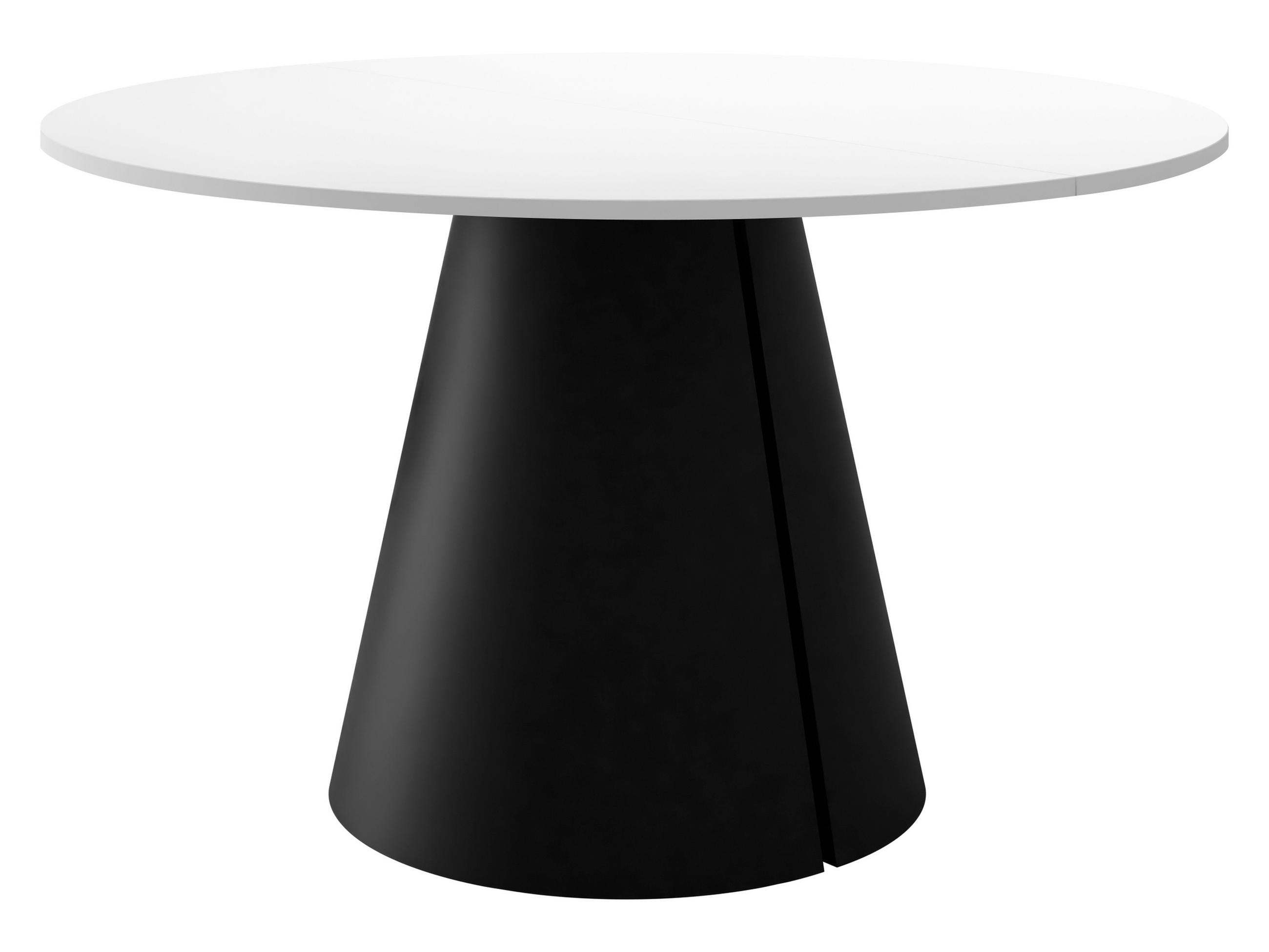 ESSTISCH Calma 100 - Schwarz/Weiß, Holzwerkstoff/Metall (100/100/76cm) - MIRJAN24