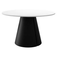ESSTISCH Calma 100 - Schwarz/Weiß, Holzwerkstoff/Metall (100/100/76cm) - MIRJAN24