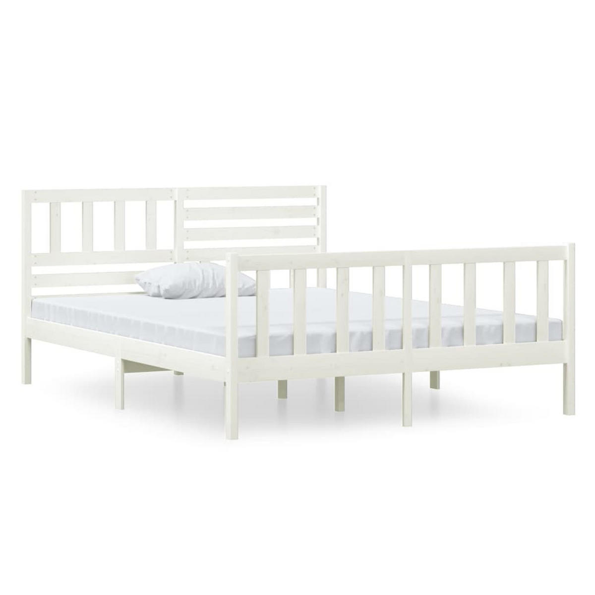 BETT Kaminski 126/195.5 cm - Weiß, Holz (120/190cm) - Nettlife