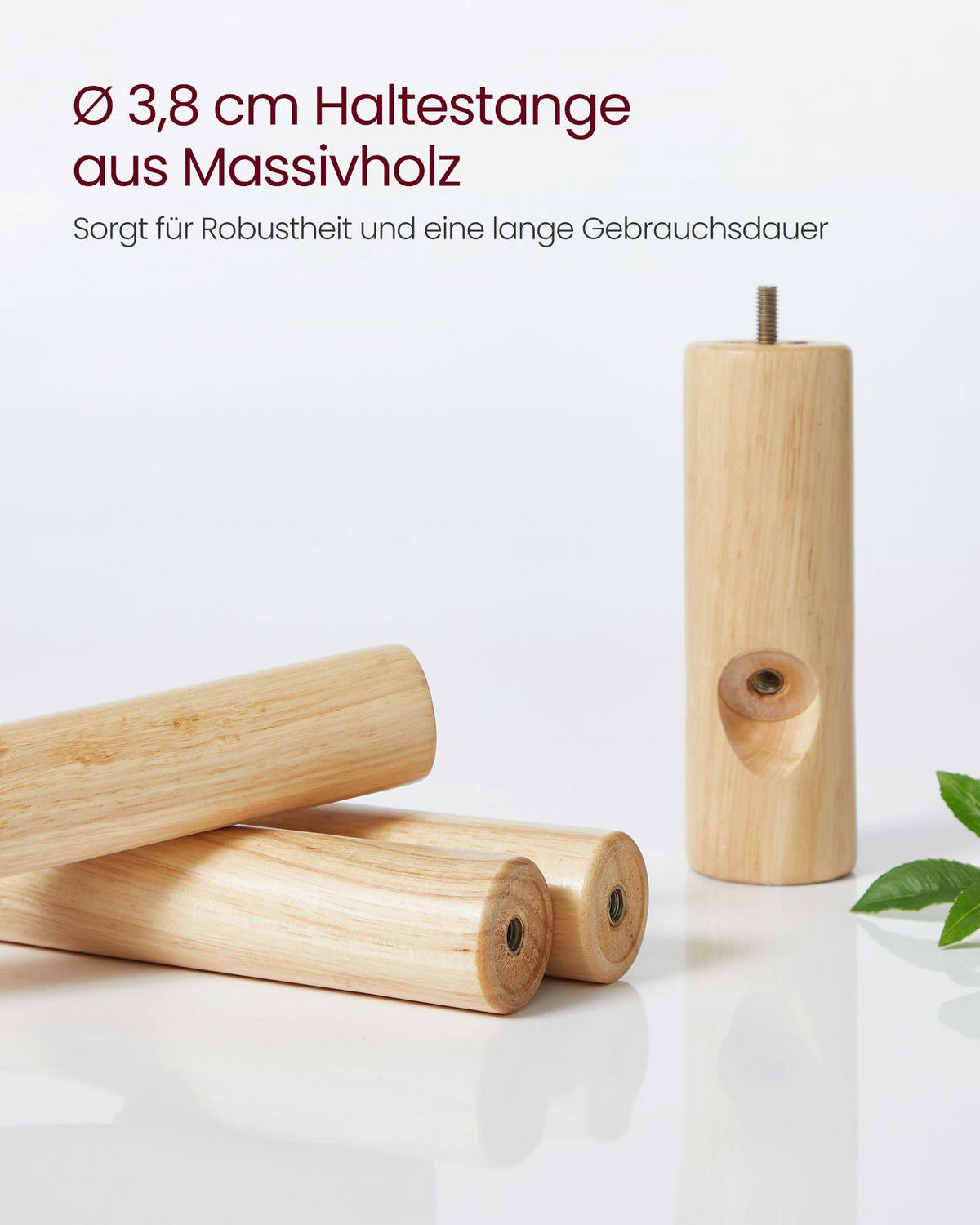 GARDEROBENSTÄNDER EDINBURGH - Grau, Holz (47/175/47cm) - Hansiro