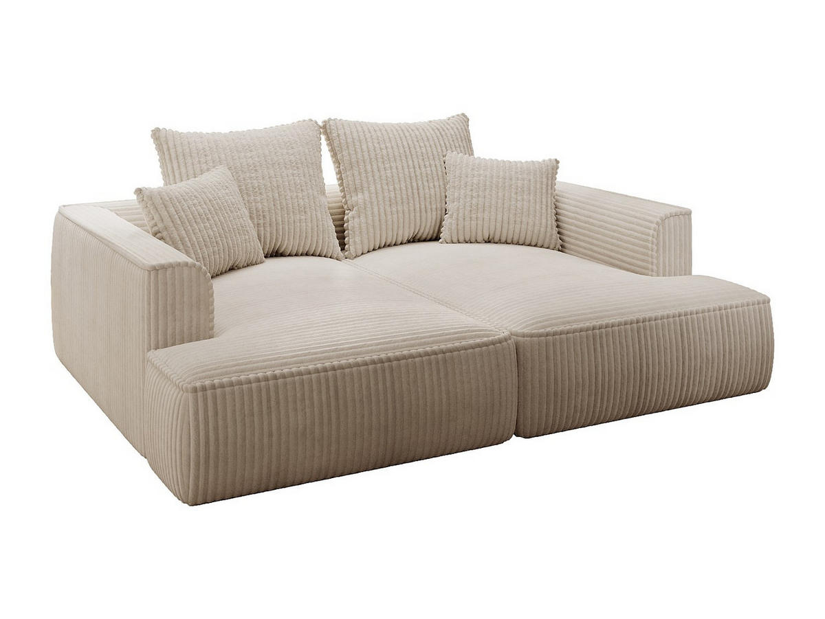 SOFA - 3 Personen - samt - beige Pineta - Sandfarben, Textil (230/67/180cm) - Vente-Unique