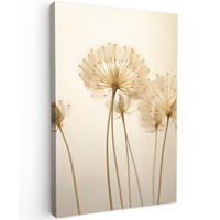 LEINWANDBILD Sonnenlicht - Löwenzahn - Botanisch - Blumen Deko Groß 90x140 cm - Creme, Textil (90/140cm) - MuchoWow