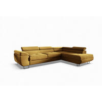 ECKSOFA Declan Mit Schlaffunktion - Gelb, Holzwerkstoff/Textil (277/203cm) - Fun Möbel