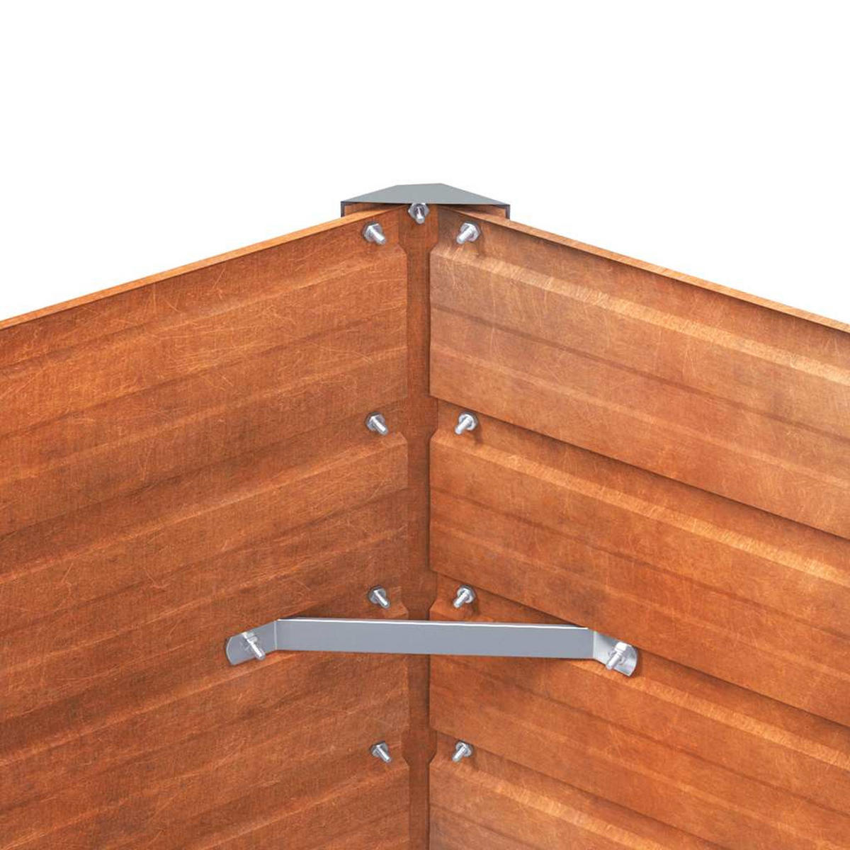 HOCHBEET Rostig 129/129/45 Cm Cortenstahl - Braun, Metall (129/45/129cm) - vidaXL