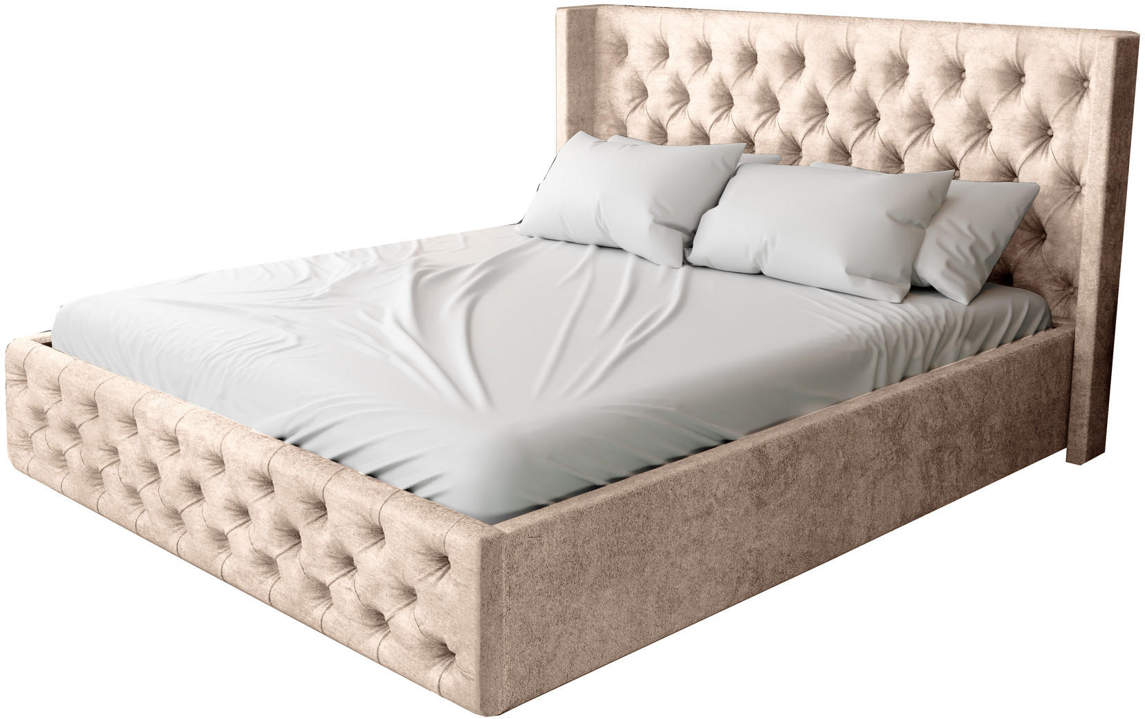 POLSTERBETT 160x200 Rolia mit Lattenrost, Bettkasten, Beige - Beige, Holz/Textil (160/200cm) - Emporius