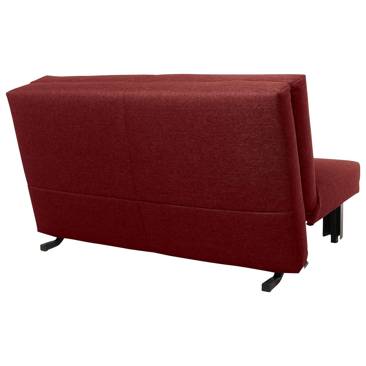 FALTSOFA Kalomira Bezug Flachgewebe Metall schwarz / rot - Rot, Kunststoff (145/84/100cm) - 58aufmkessel