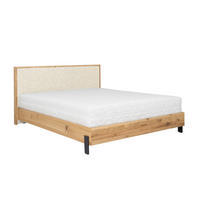 POLSTERBETT mit Matratze PRATO, Ecru, 180x200 cm - Ecru, Textil (180/200cm) - KS Home Concept