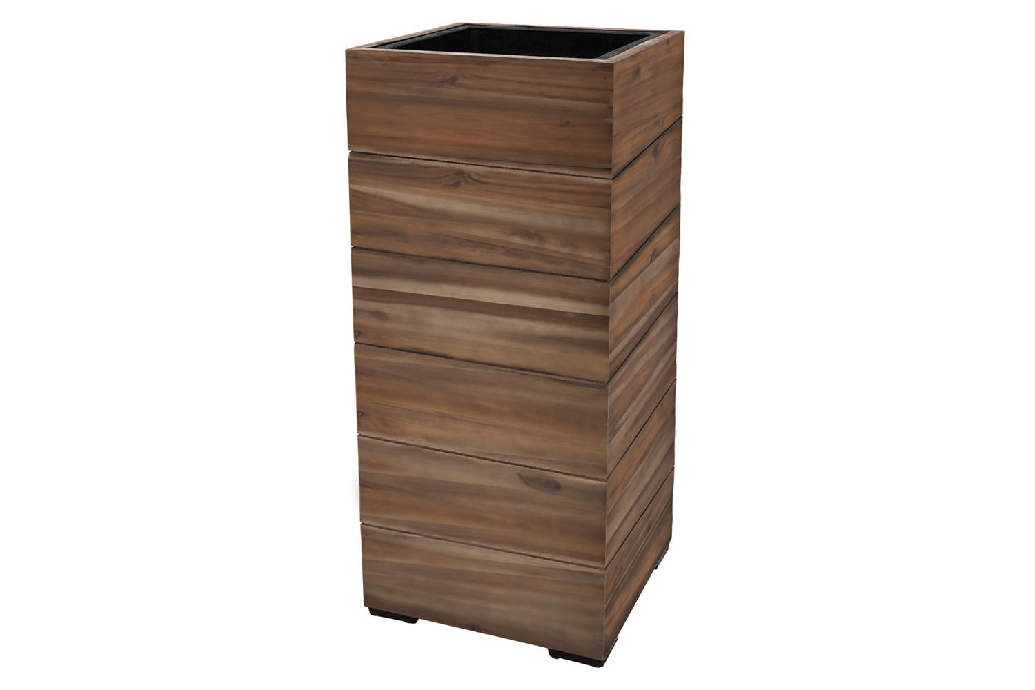 PFLANZKASTEN Colorado 1, 33x72 cm, Akazienholz, Braun - Dunkelbraun, Holz (33/72/33cm) - dasmöbelwerk