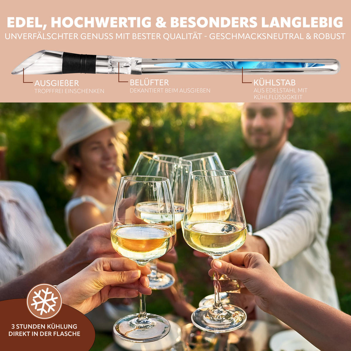WEINREGAL-SET 6tlg, Akazienholz - Akaziefarben, Holz (38/12.5/16cm) - eluno