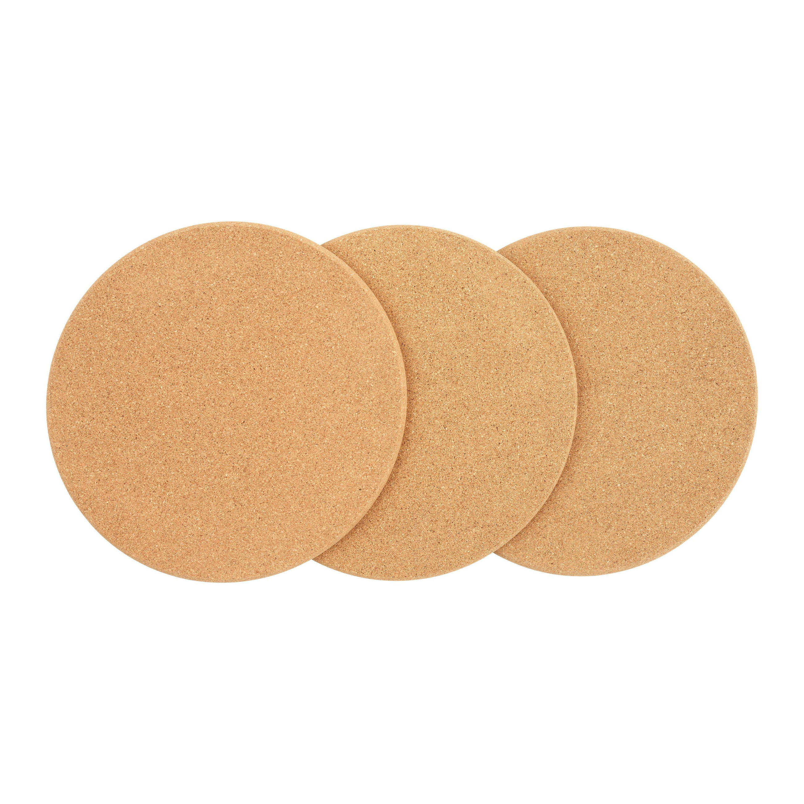 TOPFUNTERSETZER Corky Naturfarben, 3-teilig - Naturfarben, Holz (1/1cm) - Mömax