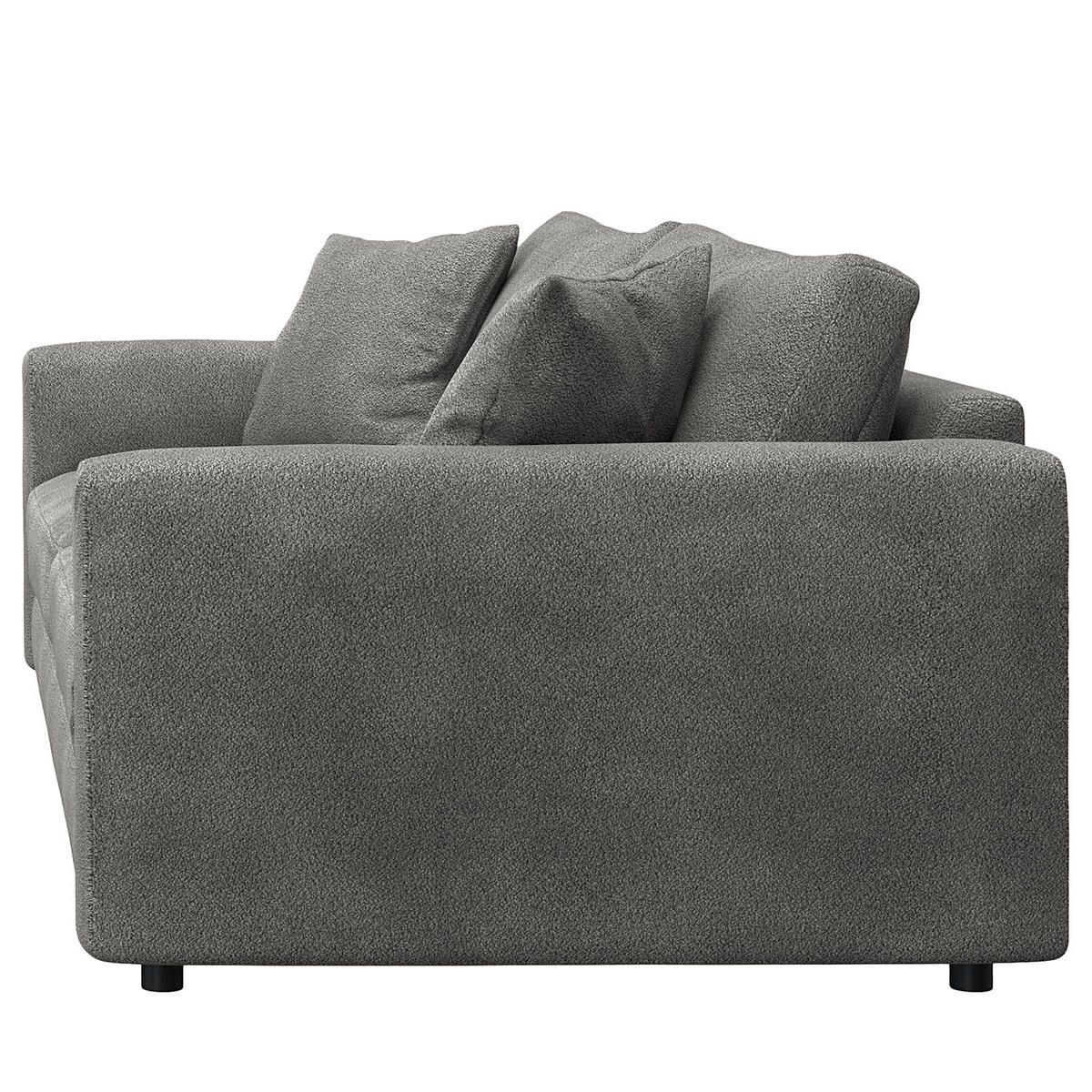 3-SITZER SOFA - Schwarz/Grau, Holz/Kunststoff (238/79/106cm) - home24