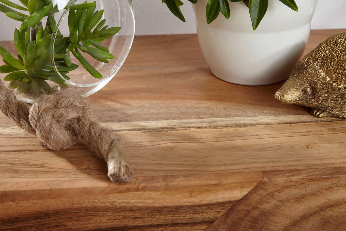 BEISTELLTISCH Massivholz E-Konstruktion Cubeform Handgefertigt NAKO, Beige 45x30x60 cm - Beige, Holz (30/45/60cm) - KADIMA DESIGN