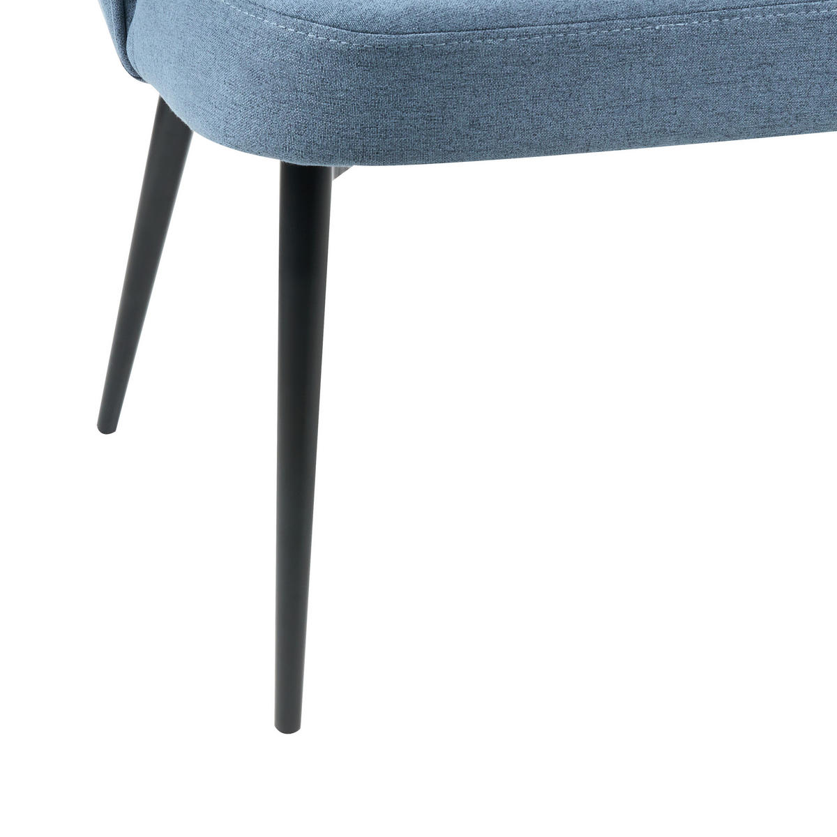 2-SITZER-KÜCHENSOFA blau Osby - Blau/Schwarz, Textil (130/85/49cm) - Beliani