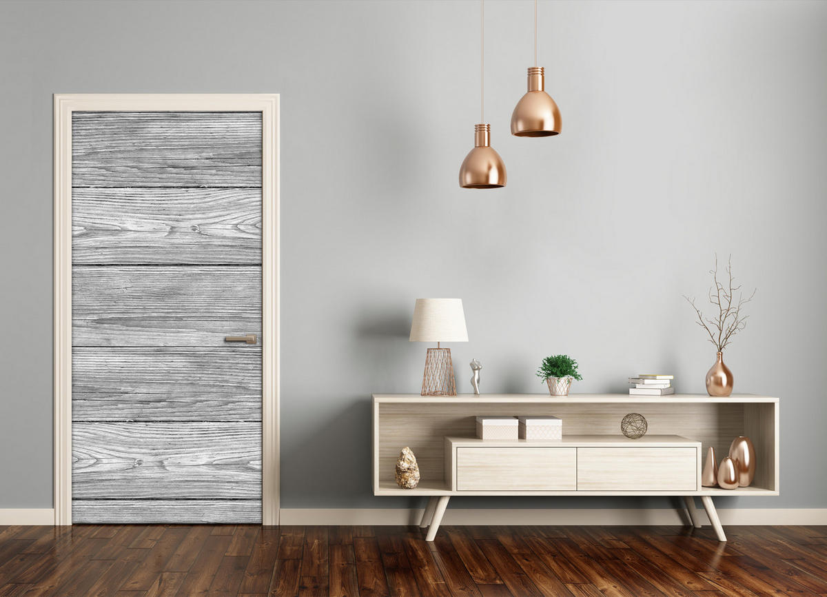 TÜRAUFKLEBER 95x205 cm Dekorativ für Türen - Grau, Kunststoff (95/205/0.01cm) - TULUP