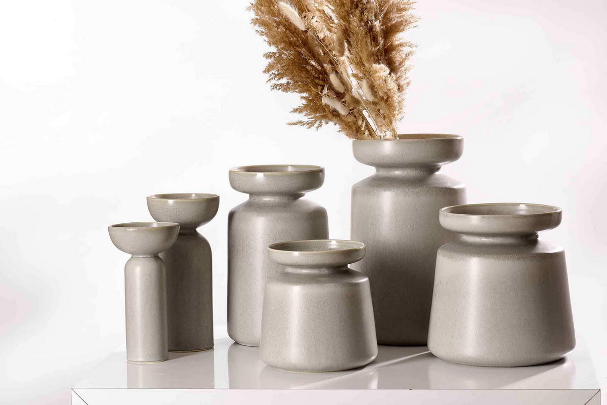 VASEN-SET Imperia grau 2er Set - Grau, Keramik (1cm) - Ritzenhoff Breker