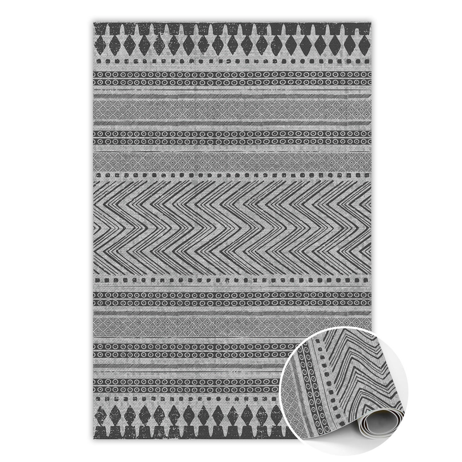 ArtPrintCave Vinyl-Teppich Grau 140x1.6 cm