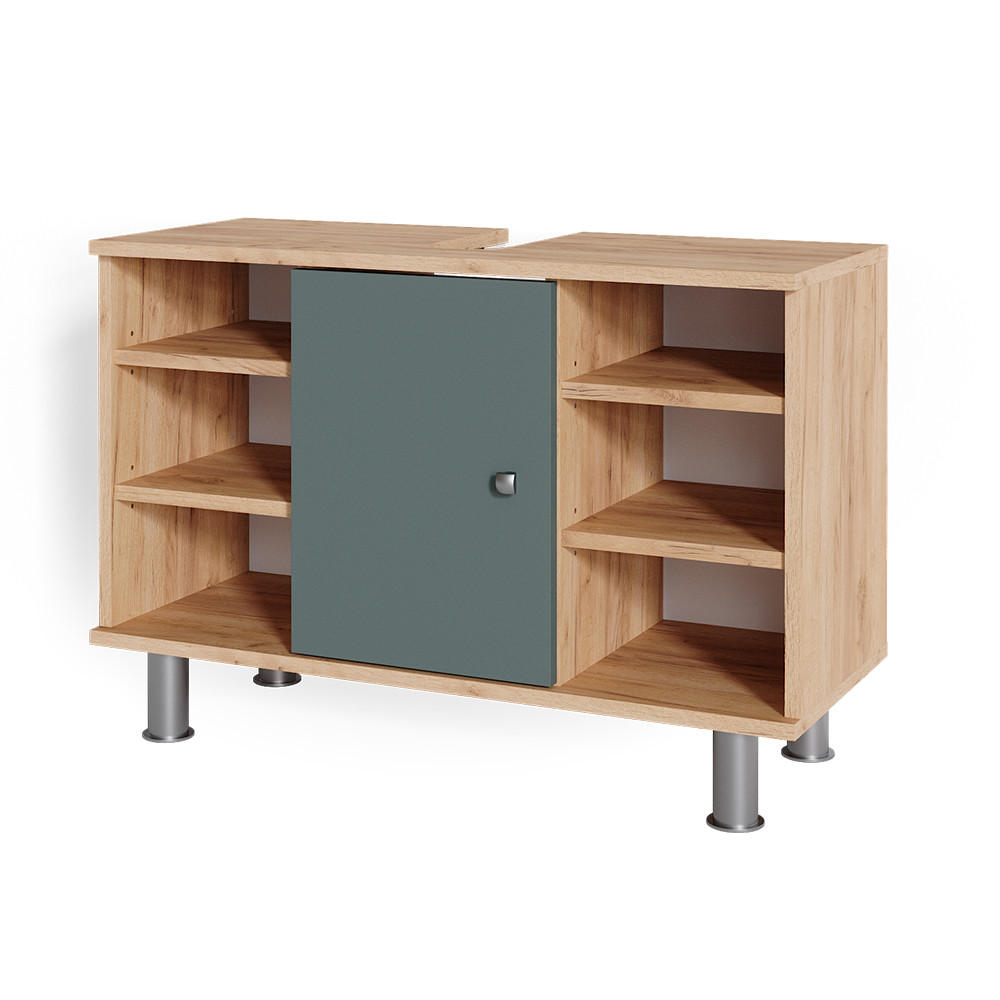 WASCHBECKENUNTERSCHRANK Fynn Grün 80 x 54 cm - Grün, Holzwerkstoff (80/54/32cm) - Vicco