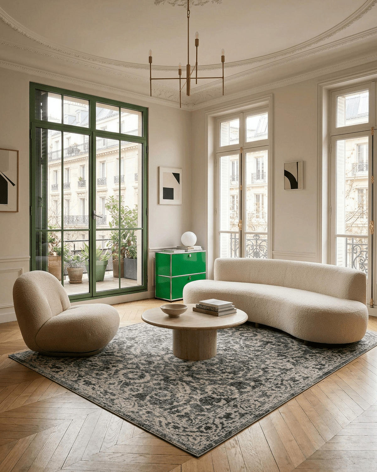TEPPICH aus recycelten Fasern im Designstil grün - Grün, Textil (200/290cm) - AFK Living