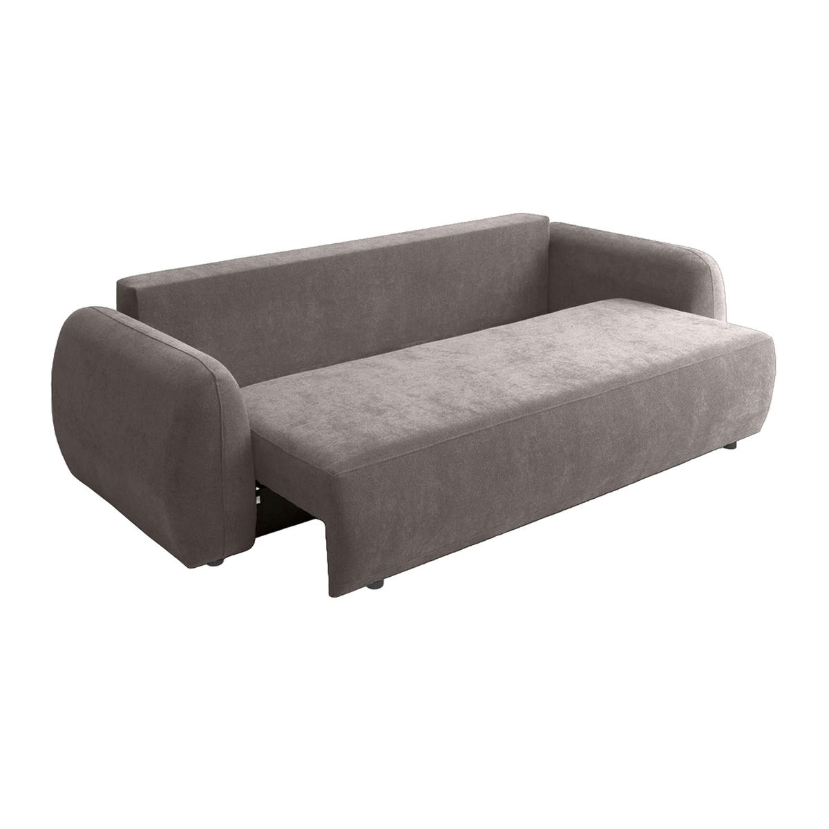 SOFA MUNDUK mit Schlaffunktion, Grau - Grau, Textil (250/98/100cm) - Fedve