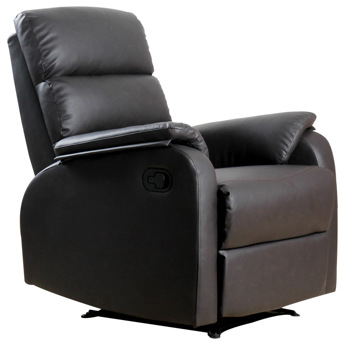 RELAXSESSEL, Stahl, MDF Kunstleder Braun - Braun, Metall (92/99/75cm) - HOMCOM