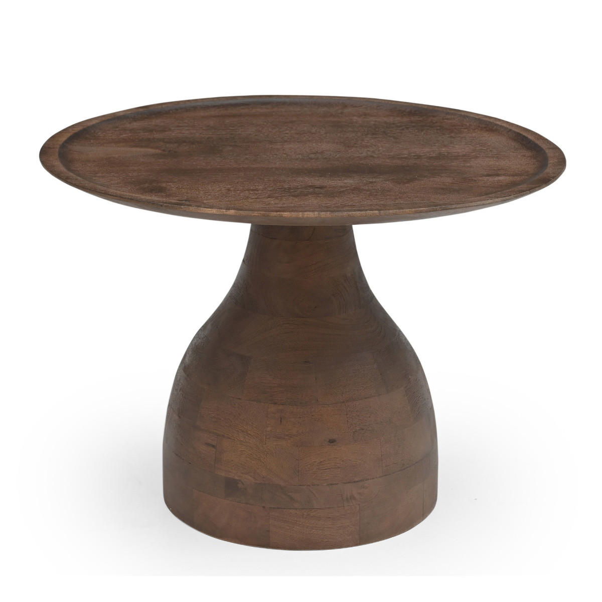 COUCHTISCH rund aus Mangoholz Ø60cm, dunkelbraun - Dunkelbraun, Holz (60/60/42cm) - Giga Meubel