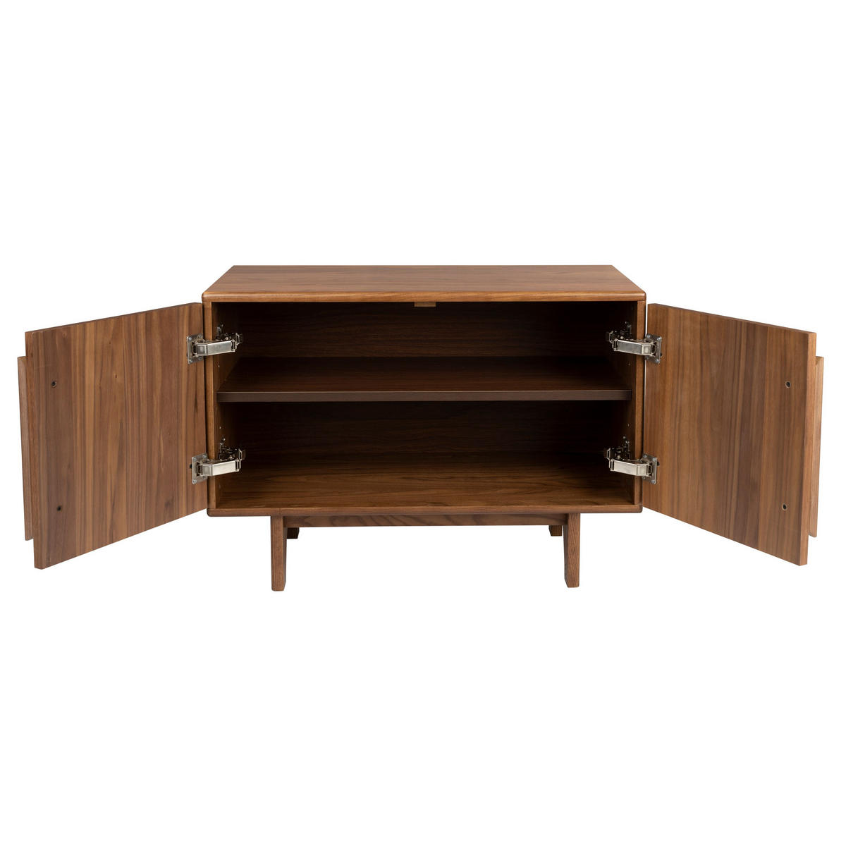 SIDEBOARD Groove mit 2 Türen Walnussholz - Braun, Holzwerkstoff (82/58/40cm) - Zuiver