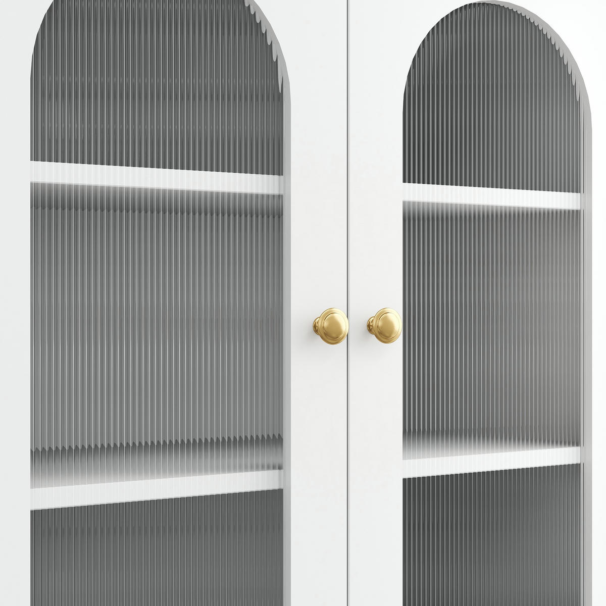 BUFFET DE-37600 106/30/175 cm mit LED-Beleuchtung Weiß - Weiß, Holzwerkstoff (106/175/30cm) - ComfortXL